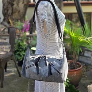 North Moor Design CUSTOM Lambskin Leather Shoulder Bag Coal Tundra Osprey Boho